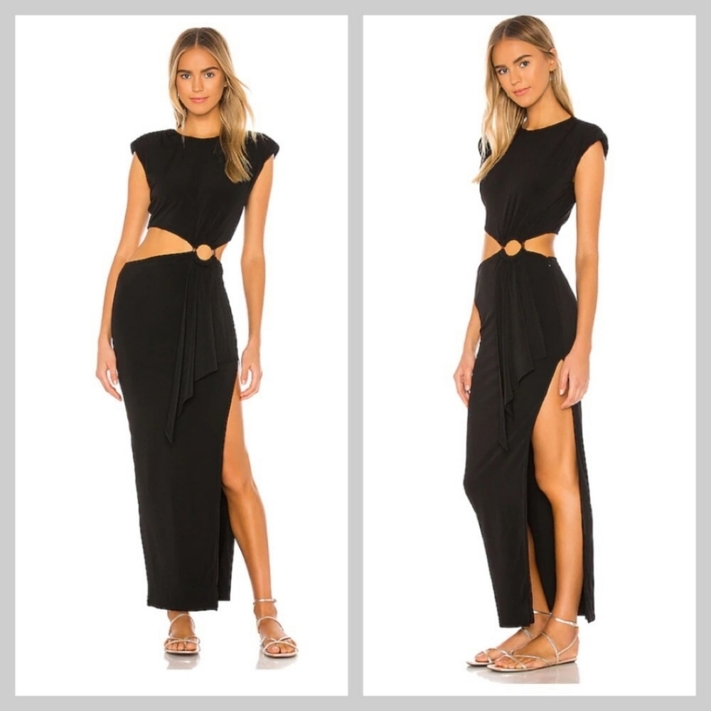 Lovers + Friends Black Cutout Maxi Dress